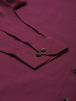 Thumbnail for Jainish Men's Solid Formal Cotton Shirt ( SF 788Wine ) - Distacart