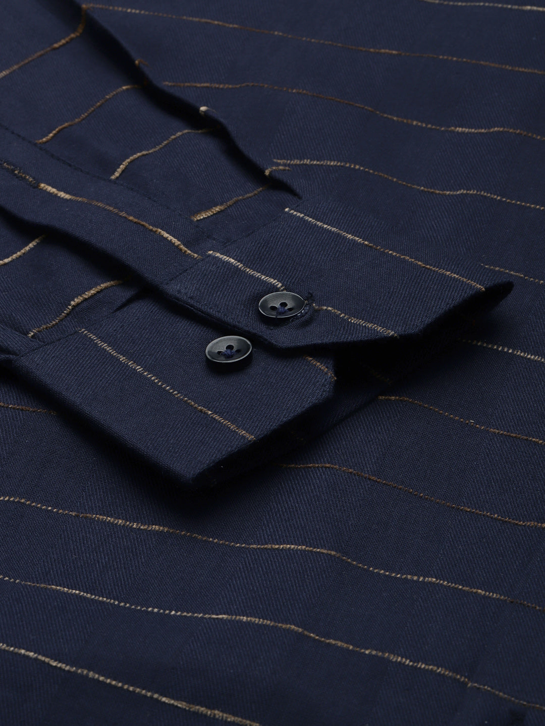 Jainish Men's Formal Cotton Horizontal Striped Shirt ( SF 790Navy ) - Distacart