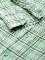 Thumbnail for Jainish Men's Cotton Checked Formal Shirts ( SF 791Green ) - Distacart