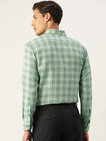 Thumbnail for Jainish Men's Cotton Checked Formal Shirts ( SF 791Green ) - Distacart