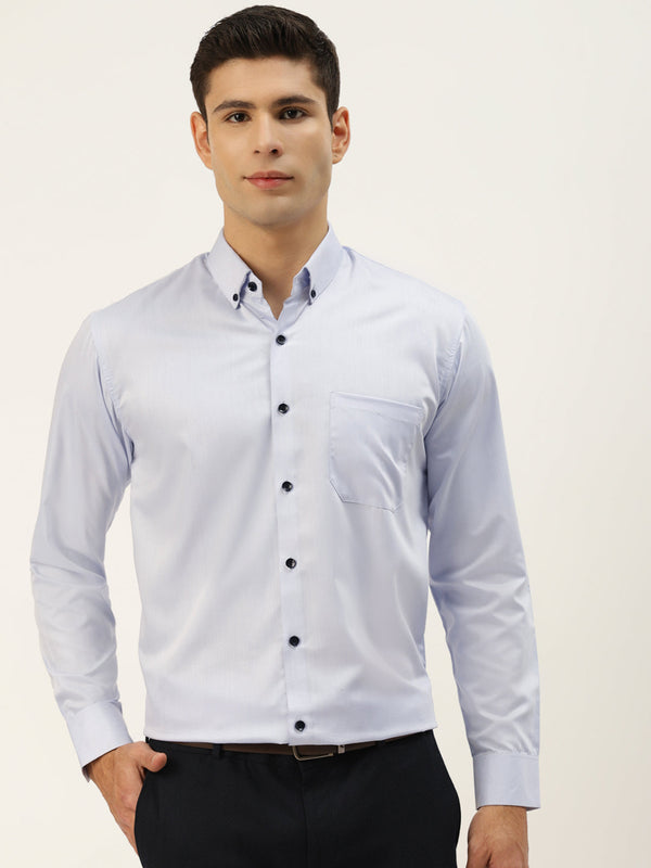 Jainish Men's Solid Formal Cotton Shirt ( SF 792Sky ) - Distacart