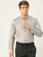 Thumbnail for Jainish Men's Solid Formal Cotton Shirt ( SF 792Steel-Grey ) - Distacart