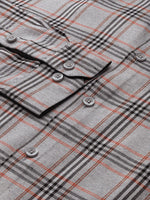 Thumbnail for Jainish Men's Cotton Checked Formal Shirts ( SF 793Grey ) - Distacart