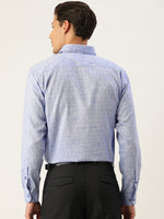 Thumbnail for Jainish Men's Linen Cotton Polka Dots Formal Shirts ( SF 794Blue ) - Distacart