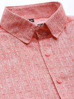 Thumbnail for Jainish Men's Linen Cotton Polka Dots Formal Shirts ( SF 794Red ) - Distacart