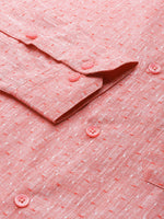 Thumbnail for Jainish Men's Linen Cotton Polka Dots Formal Shirts ( SF 794Red ) - Distacart