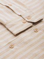 Thumbnail for Jainish Men's Cotton Striped Formal Shirts ( SF 795Beige ) - Distacart