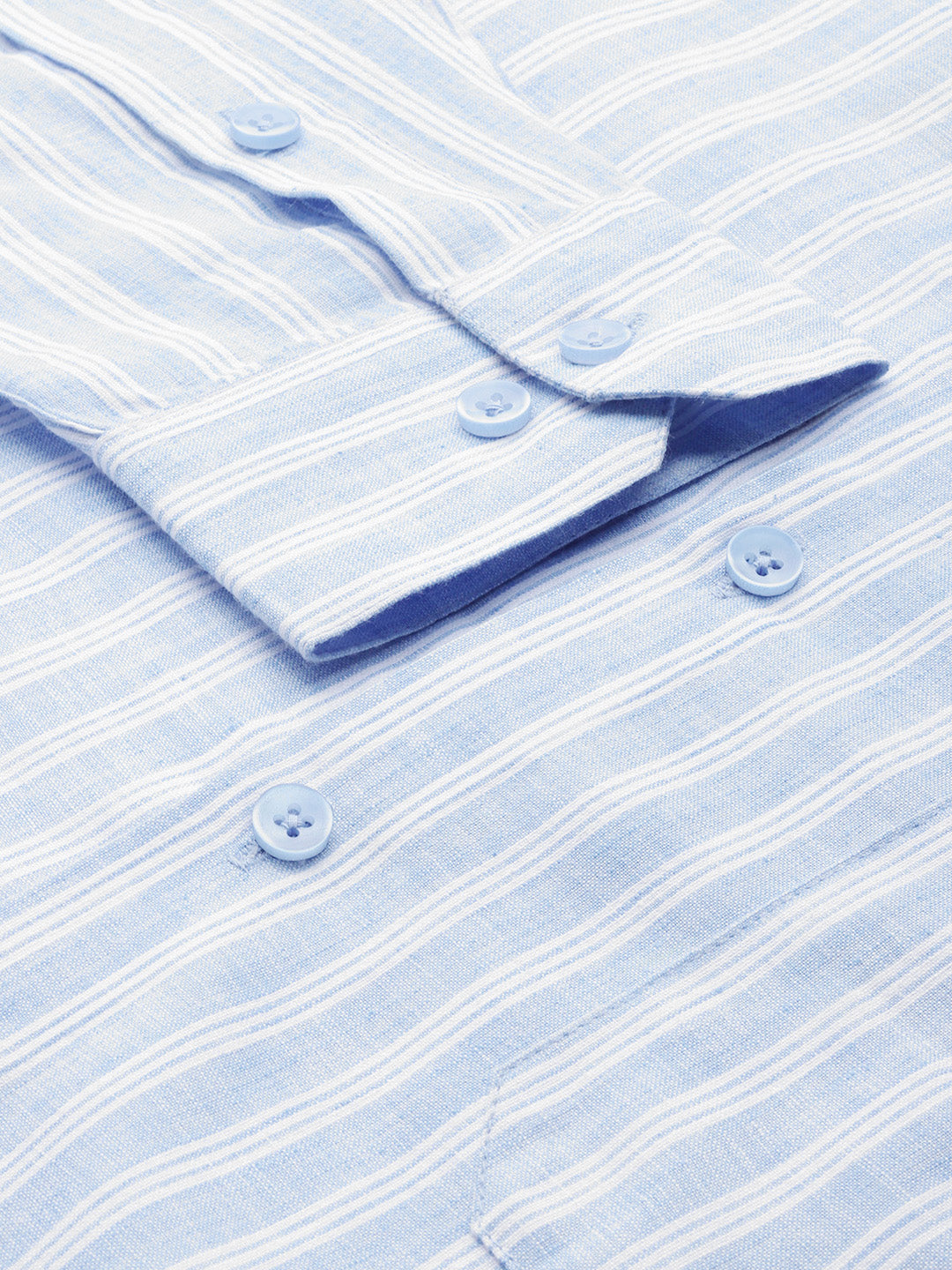 Jainish Men's Cotton Striped Formal Shirts ( SF 795Light-Blue ) - Distacart