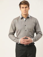 Thumbnail for Jainish Men's Cotton Solid Formal Shirts ( SF 796Charcoal ) - Distacart