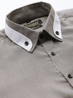 Thumbnail for Jainish Men's Cotton Solid Formal Shirts ( SF 796Charcoal ) - Distacart