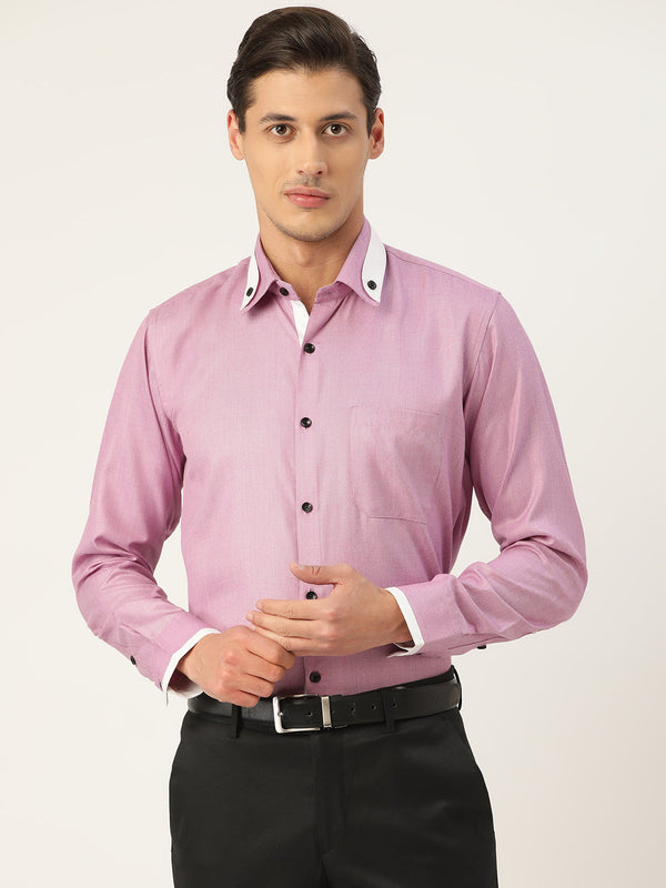 Jainish Men's Cotton Solid Formal Shirts ( SF 796Purple ) - Distacart