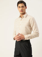 Thumbnail for Jainish Men's Cotton Striped Formal Shirts ( SF 799Cream ) - Distacart