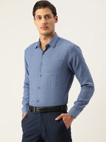 Thumbnail for Jainish Men's Cotton Checked Formal Shirts ( SF 804Blue ) - Distacart
