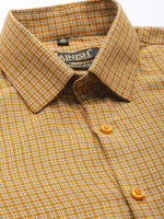 Thumbnail for Jainish Men's Cotton Checked Formal Shirts ( SF 804Mustard ) - Distacart