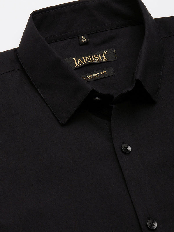 Jainish Men's Cotton Printed Formal Shirts ( SF 806Black ) - Distacart