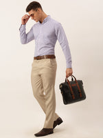 Thumbnail for Jainish Men's Cotton Checked Button Down Collar Formal Shirts ( SF 809Voilet ) - Distacart