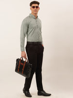 Thumbnail for Jainish Men's Cotton Checked Button Down Collar Formal Shirts ( SF 810Black ) - Distacart