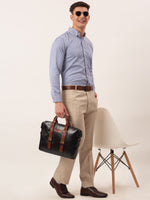 Thumbnail for Jainish Men's Cotton Checked Button Down Collar Formal Shirts ( SF 810Blue ) - Distacart