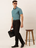 Thumbnail for Jainish Men's Cotton Solid Half Sleeve Formal Shirts ( SF 811Grey ) - Distacart