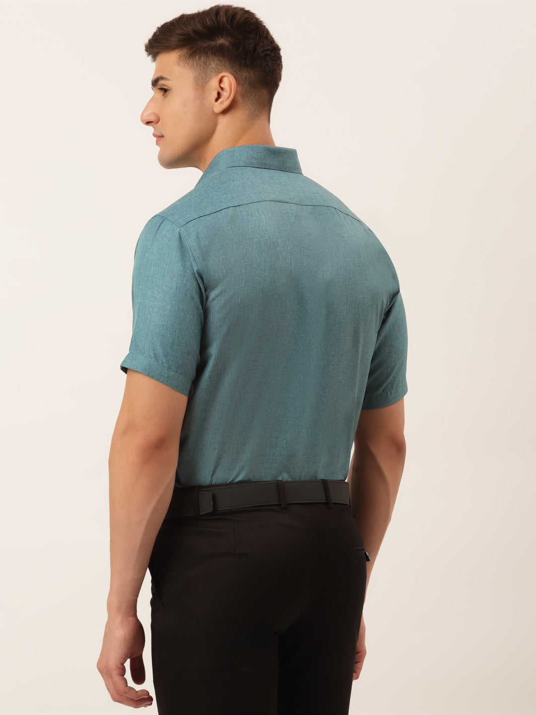 Jainish Men's Cotton Solid Half Sleeve Formal Shirts ( SF 811Grey ) - Distacart