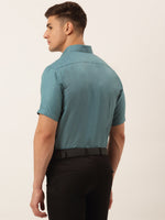 Thumbnail for Jainish Men's Cotton Solid Half Sleeve Formal Shirts ( SF 811Grey ) - Distacart