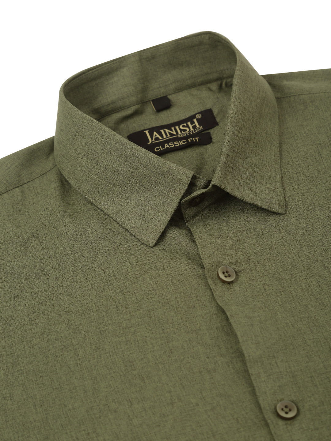 Jainish Men's Cotton Solid Half Sleeve Formal Shirts ( SF 811Olive ) - Distacart