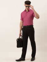 Thumbnail for Jainish Men's Cotton Solid Half Sleeve Formal Shirts ( SF 811Pink ) - Distacart
