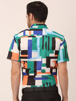 Thumbnail for Jainish Men's Lycra Printed Half Sleeve Formal Shirts ( SF 814Green ) - Distacart