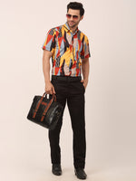 Thumbnail for Jainish Men's Lycra Printed Half Sleeve Formal Shirts ( SF 814Yellow ) - Distacart