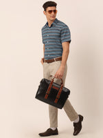 Thumbnail for Jainish Men's Cotton Striped Half Sleeve Formal Shirts ( SF 816Grey ) - Distacart