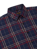Thumbnail for Jainish Men's Cotton Checked Formal Shirts ( SF 819Navy ) - Distacart