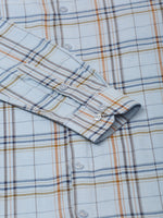 Thumbnail for Jainish Men's Cotton Checked Formal Shirts ( SF 819Sky ) - Distacart
