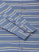 Thumbnail for Jainish Men's Cotton Striped Formal Shirts ( SF 820Blue ) - Distacart