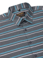 Thumbnail for Jainish Men's Cotton Striped Formal Shirts ( SF 820Grey ) - Distacart