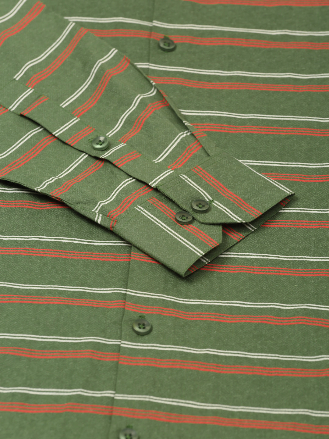 Jainish Men's Cotton Striped Formal Shirts ( SF 820Olive ) - Distacart