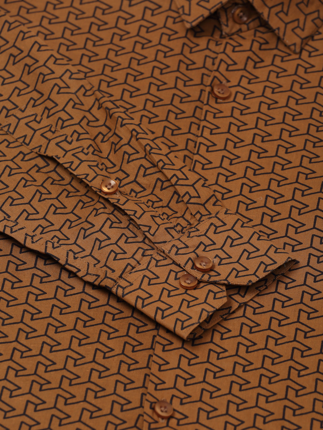 Jainish Men's Cotton Printed Formal Shirts ( SF 821Beige ) - Distacart