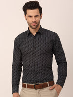 Thumbnail for Jainish Men's Cotton Printed Formal Shirts ( SF 821Black ) - Distacart