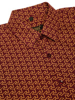 Thumbnail for Jainish Men's Cotton Printed Formal Shirts ( SF 821Brown ) - Distacart
