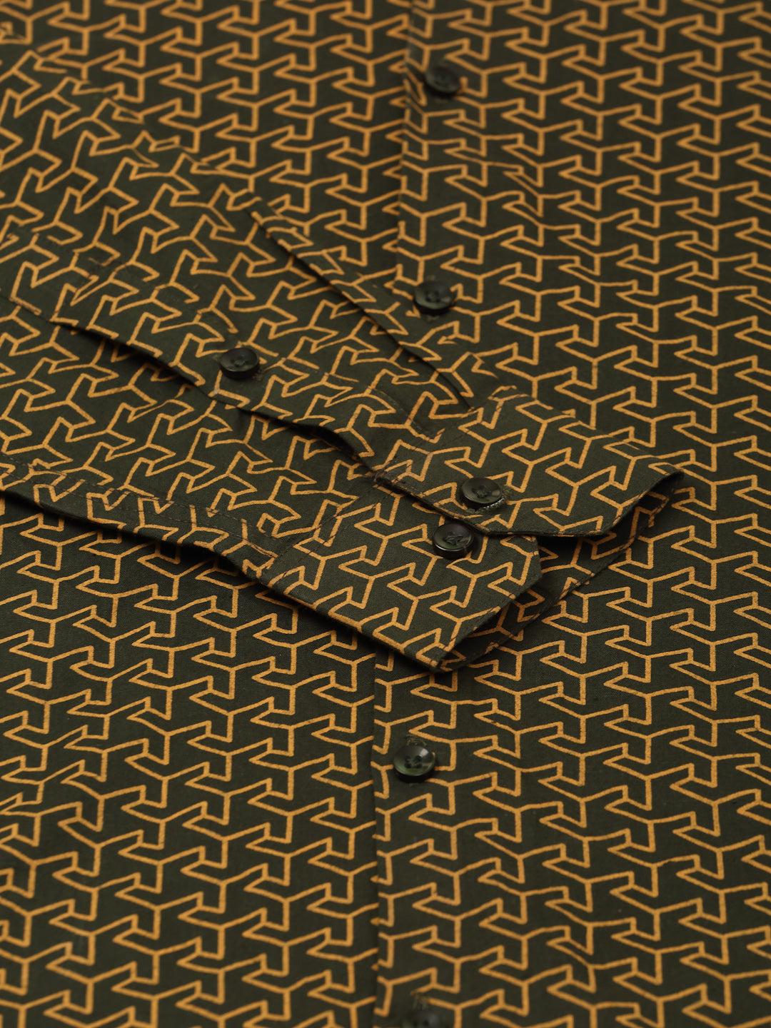 Jainish Men's Cotton Printed Formal Shirts ( SF 821Olive ) - Distacart