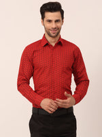 Thumbnail for Jainish Men's Cotton Printed Formal Shirts ( SF 821Red ) - Distacart