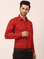 Thumbnail for Jainish Men's Cotton Printed Formal Shirts ( SF 821Red ) - Distacart