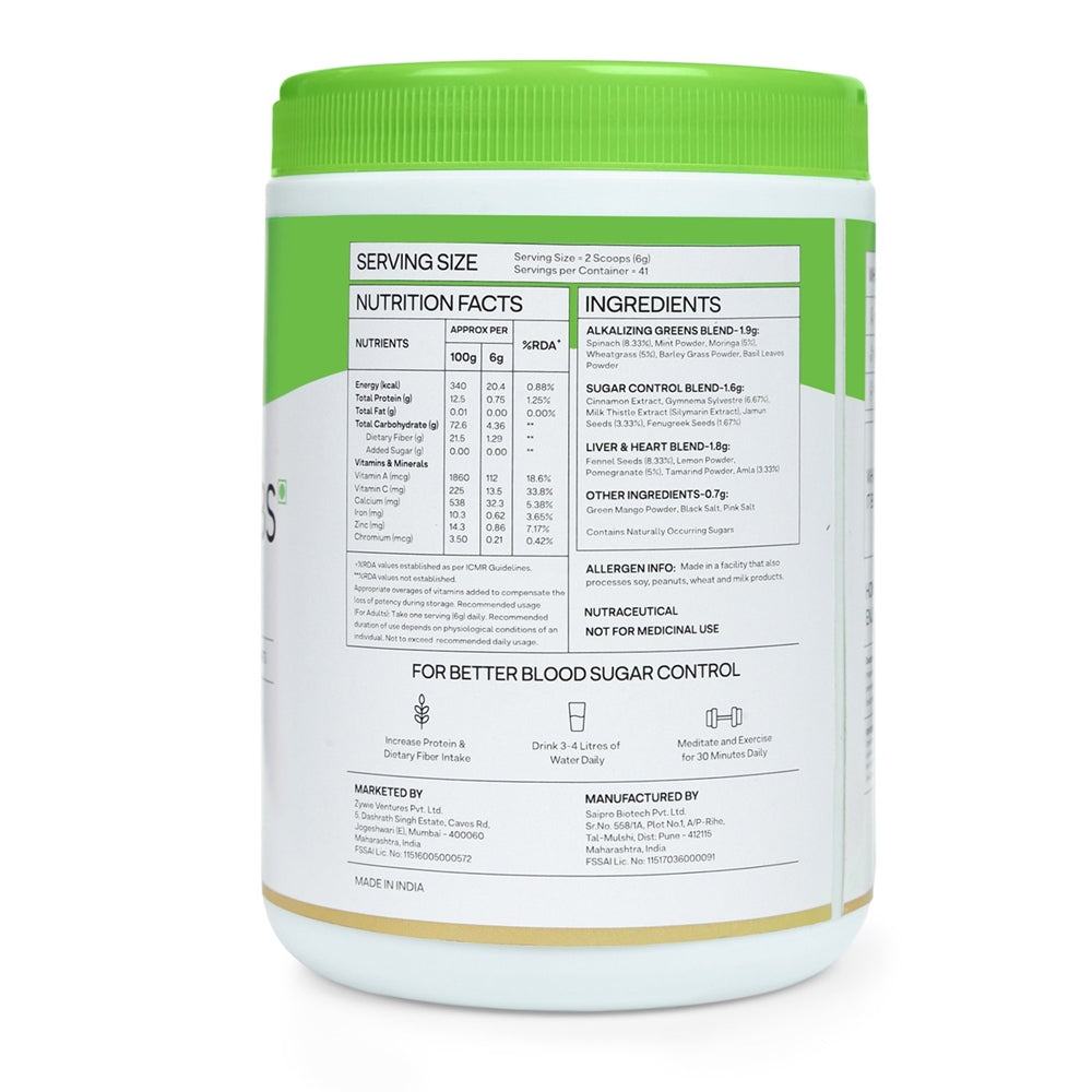 OZiva Superfood Greens & Herbs for Diabetes & Prediabetes