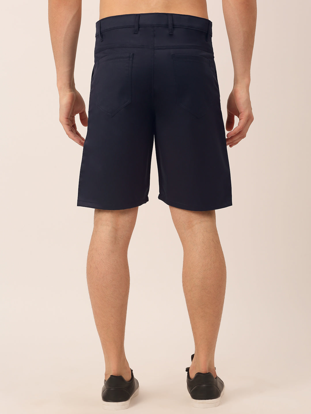Jainish Men's Casual Cotton Solid Shorts ( SGP 153 Navy ) - Distacart