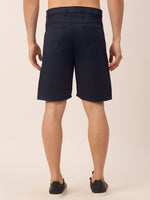 Thumbnail for Jainish Men's Casual Cotton Solid Shorts ( SGP 153 Navy ) - Distacart