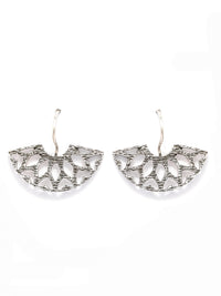 Thumbnail for Priyaasi Women Sterling Silver Crescent Drop Earrings - Distacart
