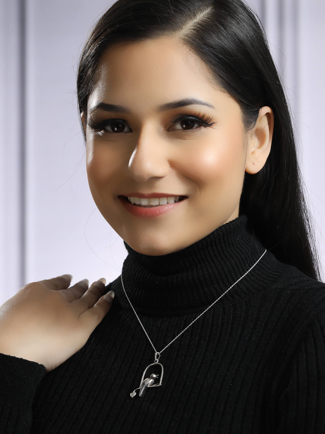 Priyaasi Women Sterling Silver Cute Birdcage Necklace - Distacart