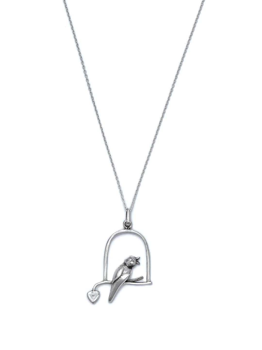 Priyaasi Women Sterling Silver Cute Birdcage Necklace - Distacart