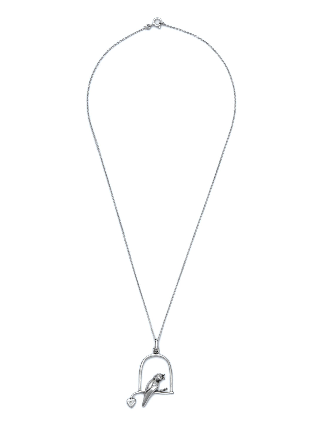 Priyaasi Women Sterling Silver Cute Birdcage Necklace - Distacart