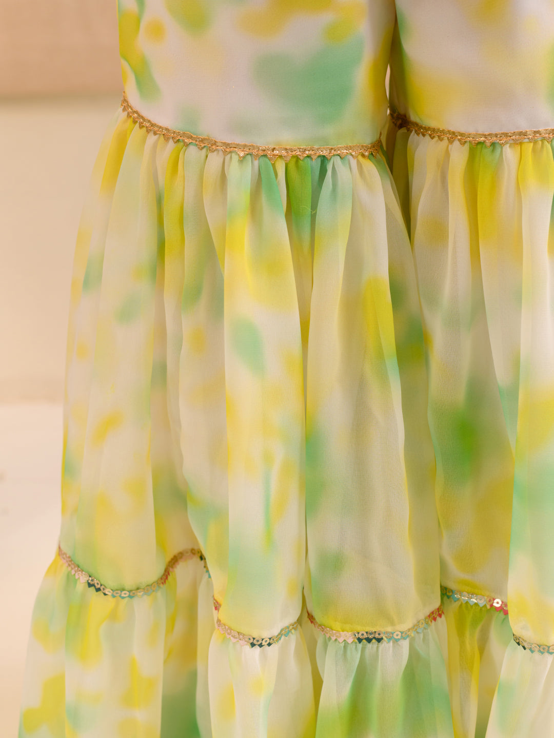 Girls Ethnic Motifs Embroidered Kurti With Sharara Dupatta - Mini Marvels - Distacart