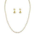 Thumbnail for J Pearls 1 Line Oval Pearl Necklace - Real Pearl Jewelry - Distacart